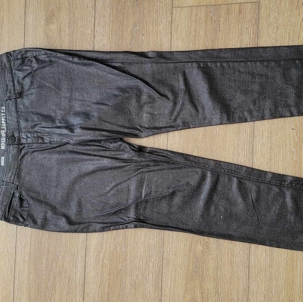 Shiny black pants size 17
